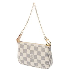 Louis Vuitton Damier Pochette Pouch Accessory Azur Accessoires White
